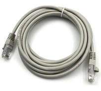 Патч-корд BURO UTP-5E-3M-G UTP 4 пары cat5E CCA molded 3м серый RJ-45 (m)-RJ-45 (m) 1428221