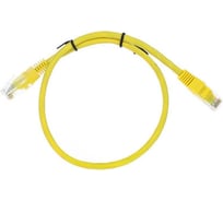 Литой патчкорд Telecom UTP, категория 5е, 0,5м, желтый NA102-Y-0.5M