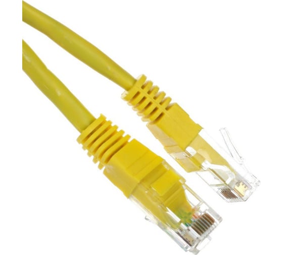 Литой патчкорд Telecom UTP, категория 5е, 0,5м, желтый NA102-Y-0.5M