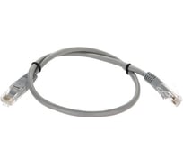 Литой патчкорд Telecom UTP, категория 5е, 0,5м, серый NA102--0.5M