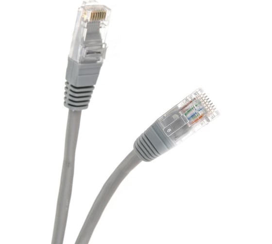 Литой патчкорд Telecom UTP, категория 5е, 0,5м, серый NA102--0.5M