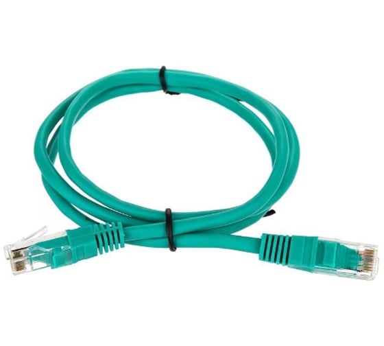 Литой патчкорд Telecom UTP, категоряи 5е, 1,0м, зеленый NA102-G-1M 1