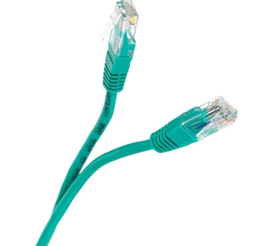 Литой патчкорд Telecom UTP, категоряи 5е, 1,0м, зеленый NA102-G-1M