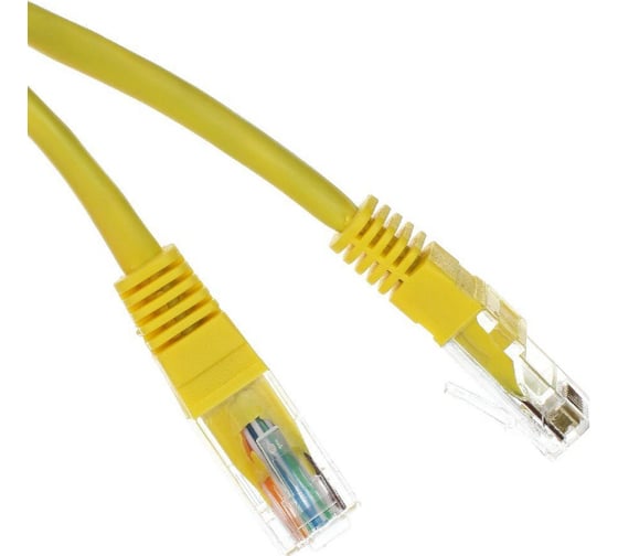 Литой патчкорд Telecom UTP, категория 5е, 1,0м, желтый NA102-Y-1M