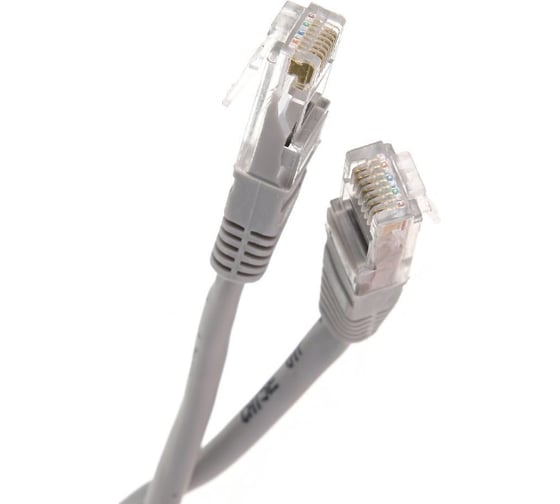Литой патчкорд Telecom UTP, категория 5е, 1,0м, серый NA102--1M