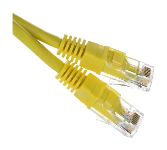 Литой патчкорд Telecom UTP, категория 5е, 1,5м, желтый NA102-Y-1.5M
