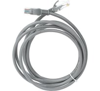 Литой многожильный патчкорд TV-COM UTP категории 5е 2м серый NP511-2M NP511-2