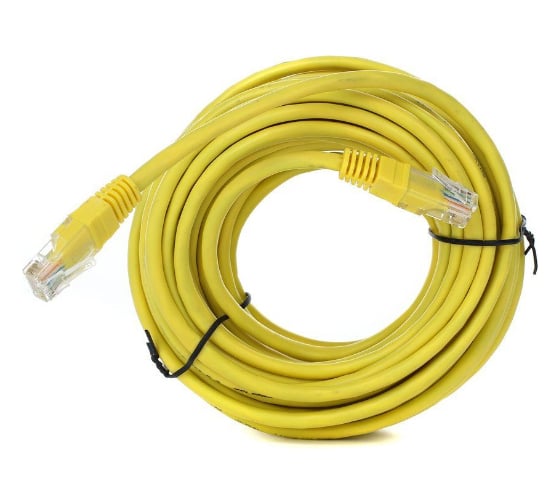 Литой патчкорд Telecom UTP, категория 5е, 10,0м, желтый NA102-Y-10M