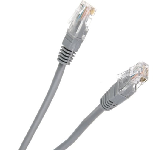 Литой патчкорд Telecom UTP, категория 5е, 1,5м, серый NA102--1.5M