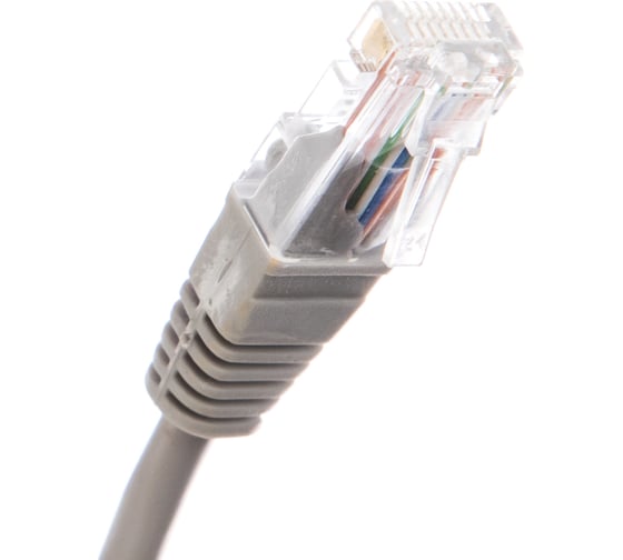 Литой патчкорд Telecom UTP, категория 5е, 1,5м, серый NA102--1.5M