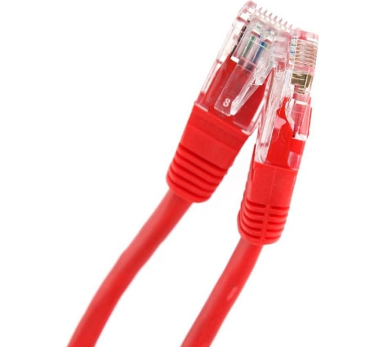 Литой патчкорд Telecom UTP, категория 5е, 1,5м, красный NA102-R-1.5M