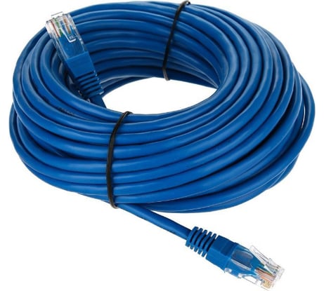 Литой патчкорд Telecom UTP, категория 5е, 15,0м, синий NA102-L-15M