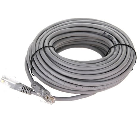 Литой патчкорд Telecom UTP, категория 5е, 15,0м, серый NA102--15M