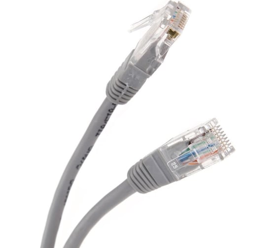 Литой патчкорд Telecom UTP, категория 5е, 15,0м, серый NA102--15M