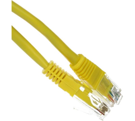 Литой патчкорд Telecom UTP, категория 5е, 2,0м, желтый NA102-Y-2M