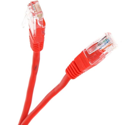 Литой патчкорд Telecom UTP, категория 5е, 2,0м, красный NA102-R-2M