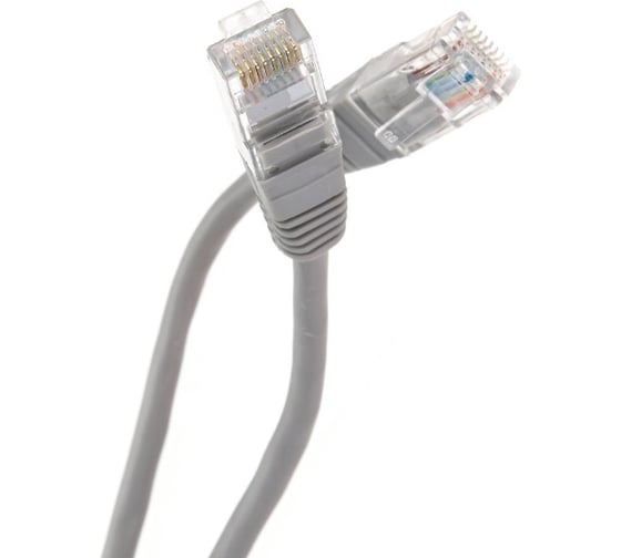 Литой патчкорд Telecom UTP, категория 5е, 2,0м, серый NA102--2M