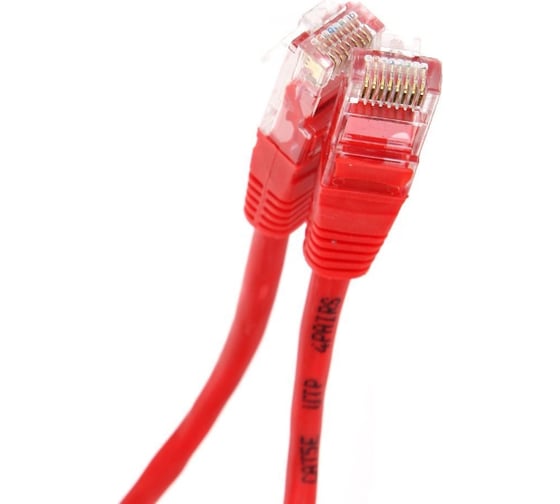 Литой патчкорд Telecom UTP, категория 5е, 20,0м, красный NA102-R-20M