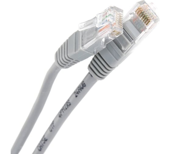 Литой патчкорд Telecom UTP, категория 5е, 20,0м, серый NA102--20M