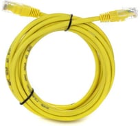 Литой патчкорд Telecom UTP, категория 5е, 3,0м, желтый NA102-Y-3M