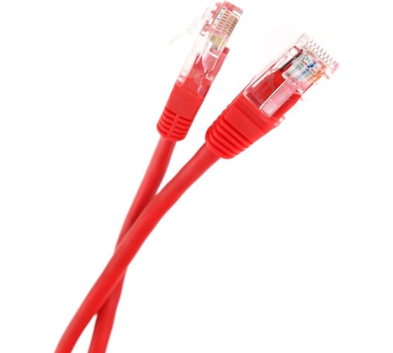 Литой патчкорд Telecom UTP, категория 5е, 3,0м, красный NA102-R-3M