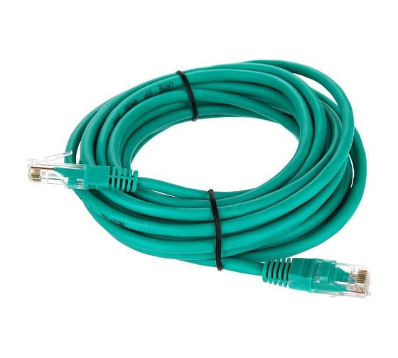 Литой патчкорд Telecom UTP, категория 5е, 5,0м, зеленый NA102-G-5M