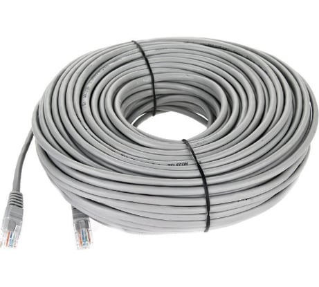 Литой патчкорд Telecom UTP, категория 5e, 50,0м, серый NA102--50M