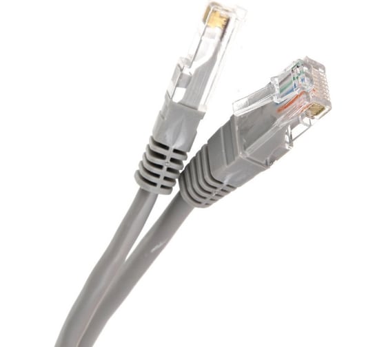 Литой патчкорд Telecom UTP, категория 5е, 7,5м, серый NA102--7.5M