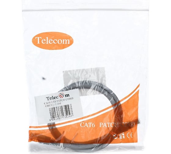 Литой патчкорд Telecom UTP, категория 6, 1m NA102-UTP-C6-1M