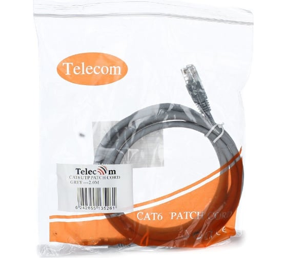 Литой патчкорд Telecom UTP, категория 6, 2m NA102-UTP-C6-2M