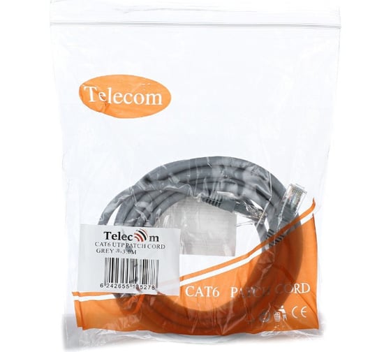 Литой патчкорд Telecom UTP, категория 6, 3m NA102-UTP-C6-3M