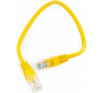 Многожильный литой патч-корд Cablexpert UTP категория 5e, 0.25м, жёлтый PP12-0.25M/Y