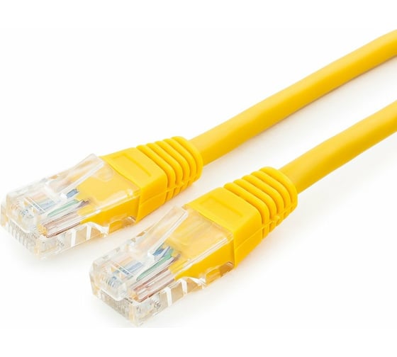 Многожильный литой патч-корд Cablexpert UTP категория 5e, 0.25м, жёлтый PP12-0.25M/Y