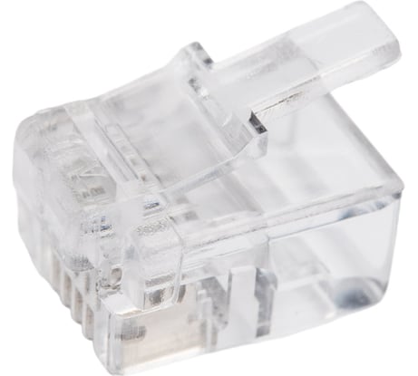 Телефонная вилка Cablexpert контакты 3m, 100 шт., RJ-12 MP-6p6c