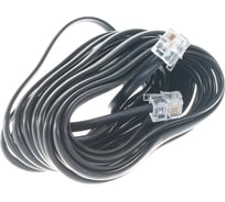 Кабель Cablexpert телефонный аппарат-розетка, 5 м чёрный TC6P4C-5M-BK 16016886