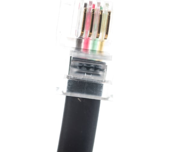 Кабель Cablexpert телефонный аппарат-розетка, 5 м чёрный TC6P4C-5M-BK