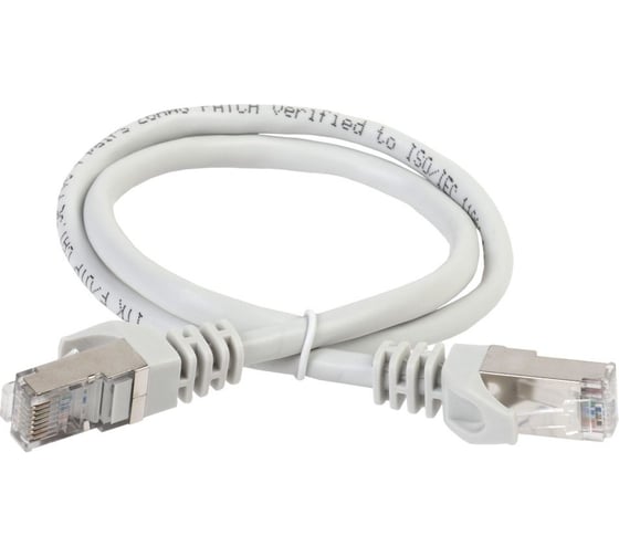 Патч-корд ITK категории 6 FTP 2 м серый PC01-C6F-2M