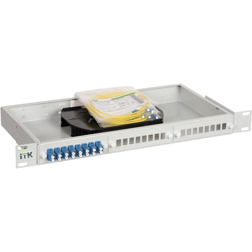 Укомплектованный кросс ITK 1U LC duplex 24 порта OS2 FOBX24-1U-24LCUD09 ...