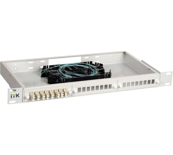 Укомплектованный кросс ITK 1U LC duplex 4 порта OM3 FOBX24-1U-4LCUD03 1