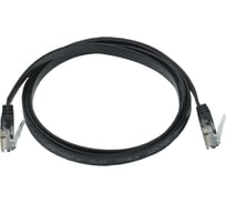 Плоский патч-корд ITK категории 6 UTP 1 м черный PC09-C06U-1M-FL