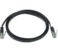 Патч-корд ITK категории 6 UTP плоский 5 м черный PC09-C06U-5M-FL