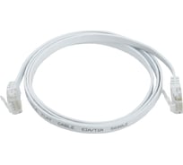 Патч-корд ITK категории 6 UTP плоский 1 м белый PC08-C06U-1M-FL