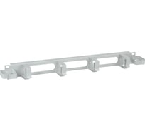 Кабельный органайзер ITK 19 дюймов 1U 2 боковых горизонтальных и 4 вертикальных кольца серый CO35-1M6R