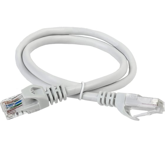 Патч-корд ITK категории 6А UTP LSZH 5 м серый PC01-C6AUL-5M