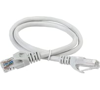 Патч-корд ITK категории 6А UTP LSZH 1 м серый PC01-C6AUL-1M