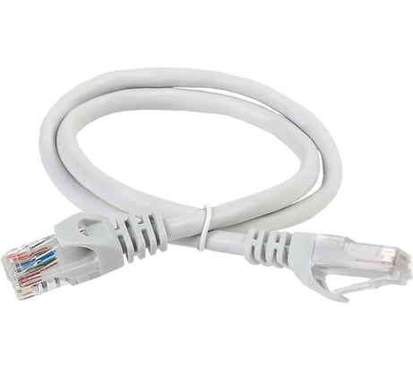 Патч-корд ITK категории 5е UTP LSZH 1 м серый PC01-C5EUL-1M