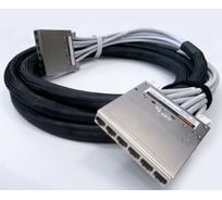 Претерминированная медная кабельная сборка с кассетами на обоих концах Hyperline категория 6А, экранированная, LSZH, 20 м, цвет серый 425823
