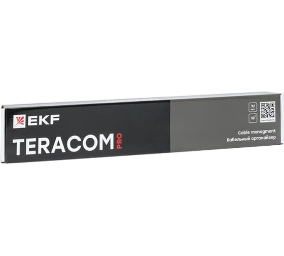 Кабельный органайзер EKF TERACOM PRO 1U 5 колец черный TRP-1CO-5R-M-BK
