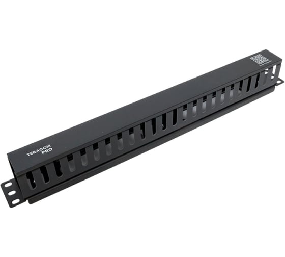 Кабельный органайзер EKF TERACOM PRO с крышкой 19" 1U пластиковый черный TRP-1CORF-PL-BK 1