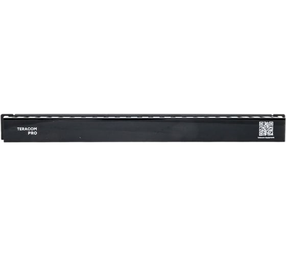 Кабельный органайзер EKF TERACOM PRO с крышкой 19" 1U пластиковый черный TRP-1CORF-PL-BK